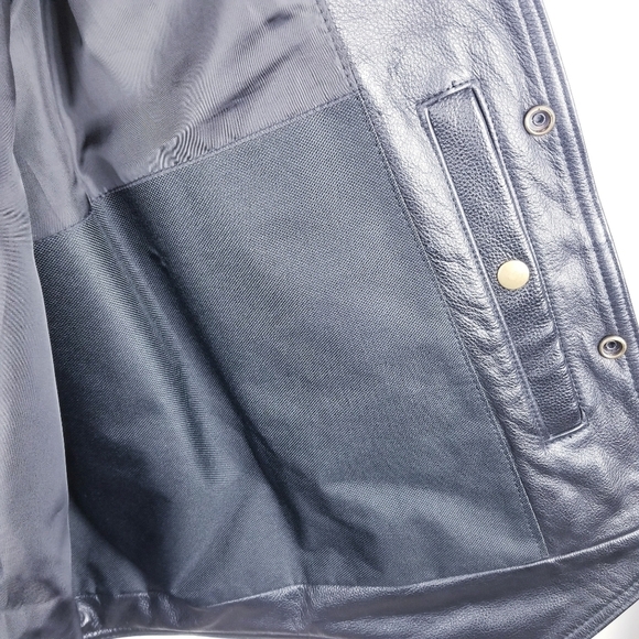 Roma Leather Men's Conceal Handgun Carry Black Leather Vest size 4XL USA - Picture 6 of 7